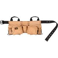 Carpenter's Tool Belt, Leather, Tan Mukwa Safety Services