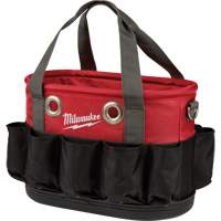 Sac ovale utilitaire, Nylon balistique, 24 pochettes, Noir/Rouge Mukwa Safety Services