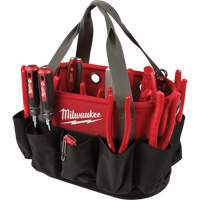 Sac ovale utilitaire, Nylon balistique, 24 pochettes, Noir/Rouge Mukwa Safety Services