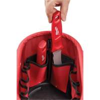 Sac ovale utilitaire, Nylon balistique, 24 pochettes, Noir/Rouge Mukwa Safety Services