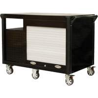 Chariot industriel, 12 tiroirs, 31-5/8" lo x 52-1/2" la x 40-1/4" h, Noir/Orange Mukwa Safety Services