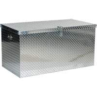 Aluminum Treadplate Portable Tool Box, 25-1/16" D x 49-1/4" W x 24" H, Silver Mukwa Safety Services