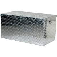Aluminum Treadplate Portable Tool Box, 25-1/16" D x 49-1/4" W x 24" H, Silver Mukwa Safety Services