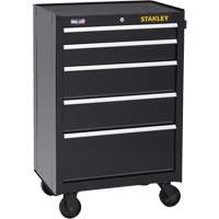 Armoire &agrave; outils roulante de s&eacute;rie 300, 5 tiroirs, 26-1/2" la x 18" p x 40-1/2" h, Noir Mukwa Safety Services