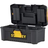 Coffre &agrave; outils avec plateau Essential, 12-1/2" la x 7-3/8" p x 5-1/8" h, Noir/Jaune Mukwa Safety Services
