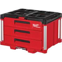 Boîte &agrave; outils avec 3 tiroirs Packout, 16-1/3" x 14-1/3" x 22-1/5", Noir/Rouge Mukwa Safety Services