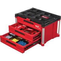 Boîte &agrave; outils avec 3 tiroirs Packout, 16-1/3" x 14-1/3" x 22-1/5", Noir/Rouge Mukwa Safety Services