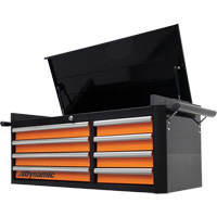 Coffre sup&eacute;rieur, 42" la, 8 tiroirs, Noir/Orange Mukwa Safety Services