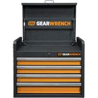 GSX Series Tool Chest, 26" W, 4 Drawers, Black/Orange Mukwa Safety Services