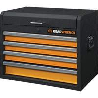 GSX Series Tool Chest, 26" W, 4 Drawers, Black/Orange Mukwa Safety Services