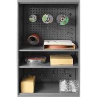 Abrasive Storage Cabinet with Pegboard, Steel, 19-7/8" x 14-1/4" x 32-3/4", Grey Mukwa Safety Services