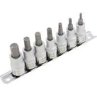 HSW3811M 7-Piece Metric 2" Long Hex Bit Socket Set, Hex, 3/8" Drive, 7 Pcs Mukwa Safety Services