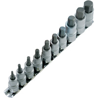 HSW3812-10M Metric Bit Socket Set, Hex, 1/2"/3/8" Drive, 10 Pcs Mukwa Safety Services
