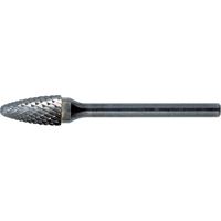 CLEVELAND Solid Carbide Burrs - Tree Shape with Ball Nose, SF-1, 1/4" Dia., 5/8" Depth of Cut Mukwa Safety Services