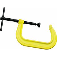 Hi-Vis Safety C-Clamp, 2-1/8" (54 mm) Capacity, 2-1/4" (57 mm) Throat Depth Mukwa Safety Services