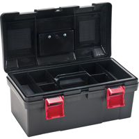Coffre &agrave; outils robuste, 17-1/2" la x 9-1/2" p x 8" h, Noir Mukwa Safety Services