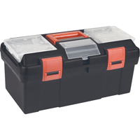 Coffres &agrave; outils en plastique, 17-1/2" la x 9-1/2" p x 8" h, Noir Mukwa Safety Services