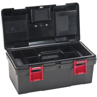 Coffres &agrave; outils en plastique, 17-1/2" la x 9-1/2" p x 8" h, Noir Mukwa Safety Services