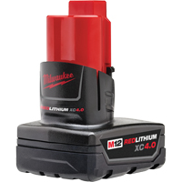 Bloc-piles M12 Redlithium 4.0, Lithium-ion, 12 V, 4 A Mukwa Safety Services
