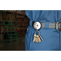 Porte-cl&eacute;s &agrave; d&eacute;vidoir The Original, Chrome, C&acirc;ble 24", Fixation Agrafe de ceinture Mukwa Safety Services
