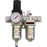 Filtreur/r&eacute;gulateur & lubrificateur compact Airflo (manom&egrave;tre compris), 1/4" NPT Mukwa Safety Services