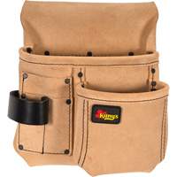 Half Carpenter Apron, Multiple Tool Holder, Leather, 4 Pockets Mukwa Safety Services