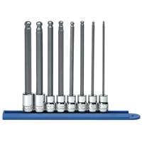 Long Ball End Metric Socket Set, Hex, 3/8" Drive, 8 Pcs Mukwa Safety Services