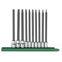 Long Bit Socket Set, Torx&reg;, 1/4"/3/8" Drive, 10 Pcs Mukwa Safety Services