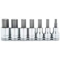 Metric Bit Socket Set, Hex, 1/2" Drive, 7 Pcs Mukwa Safety Services
