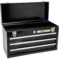 Portable Tool Box, 20" W, 3 Drawers, Black Mukwa Safety Services