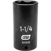 SAE Socket, Impact, 1-1/4", 1/2" Drive, 6 Points, Deep Mukwa Safety Services