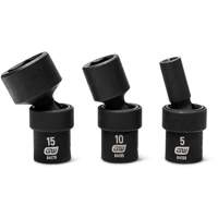 12-Piece 1/4" Drive 6 Point Universal impact Metric Flex Socket Set Mukwa Safety Services