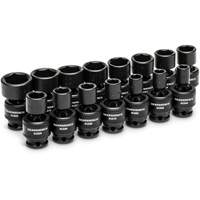 15-Piece 3/8" Drive 6 Point Universal Impact Metric Flex Socket Set Mukwa Safety Services