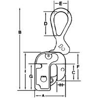 GX Structural Short Leg Plate Clamp, 2000 lbs. (1 tons), 1/16" - 3/4" Jaw Opening Mukwa Safety Services