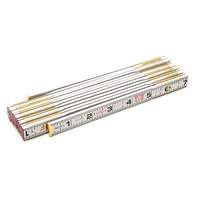 Folding Wood Rule, 6' L, Wood, 1/6" Graduations Mukwa Safety Services