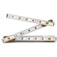 Folding Wood Rule, 6' L, Wood, 1/6" Graduations Mukwa Safety Services