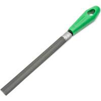 Double Cut File with Green Handle, Half Round, 8", Bastard Mukwa Safety Services