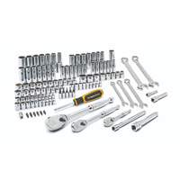 1/4", 3/8" & 1/2" Drive 6 & 12 Point Standard & Deep SAE/Metric Mechanics Tool Set Mukwa Safety Services