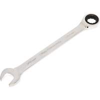 72-Tooth Ratcheting Combination Wrench, 12 Point, 30 mm, Chrome/Polished Finish Mukwa Safety Services
