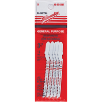 Lame de scie sauteuse, Bim&eacute;tal, Tige en T, 3" lo, 12 dents par pouce Mukwa Safety Services