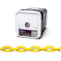 Proof Coil Chain, Low Carbon Steel, 1/4" x 75' (22.9 m) L, Grade 30, 1300 lbs. (0.65 tons) Load Capacity Mukwa Safety Services