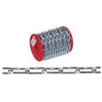 Straight Link Coil Chain, Low Carbon Steel, 2/0 x 120' (36.6 m) L, 520 lbs. (0.26 tons) Load Capacity Mukwa Safety Services