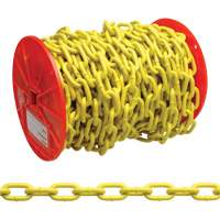 Proof Coil Chain, Low Carbon Steel, 3/16" x 100' (30.4 m) L, Grade 30, 800 lbs. (0.4 tons) Load Capacity Mukwa Safety Services