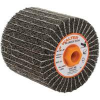 ALLSTEEL Two-In-One Finishing Drums, 4-1/4" Dia. x 4" W, 5/8"-11 Arbor, 80 Grit Mukwa Safety Services