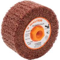ALLSTEEL Blendex Surface Conditioning Drum, 4-1/4" Dia. x 2" W, 5/8"-11 Arbor, Coarse Grit Mukwa Safety Services