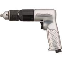 Reversible Air Drill, 4 CFM, 1/4" NPTF, 94 dBA, 1/2" Chuck, Keyed Mukwa Safety Services