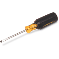 Tournevis d'&eacute;b&eacute;niste pointe plate, Tige de 3/16", Ronde, 13-3/4" lo, Prise en Coussin&eacute;e Mukwa Safety Services