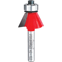 Router Bit - Chamfer Bit, 15/16" Dia., 1/4" Shank Mukwa Safety Services