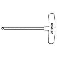 Cl&eacute; hexagonale individuelle SAE, embout Sph&eacute;rique, 3/32" x 6" lo, Poign&eacute;e en T Mukwa Safety Services