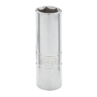 Spark Plug Socket, 1/2" Drive, 5/8" Socket, 2-1/2" L Mukwa Safety Services